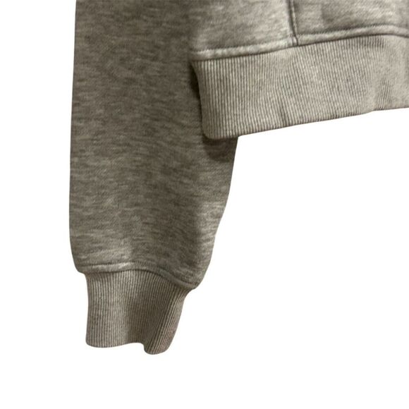 Unbranded Women's M Gray Half Zip Pullover Sweatshirt Kangaroo Pocket - Picture 7 of 13